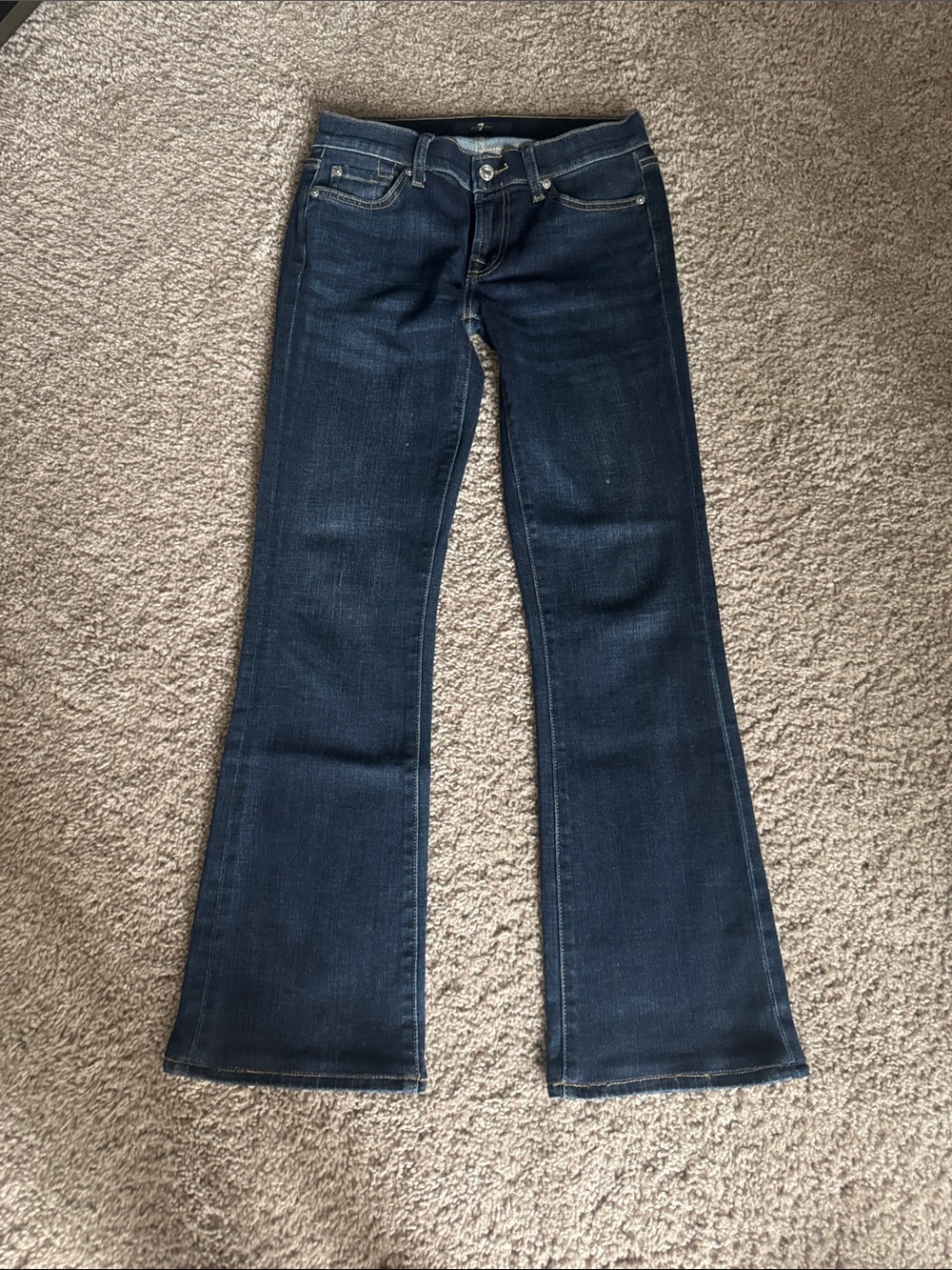 7 For All Mankind Dark Blue Flare Jeans
